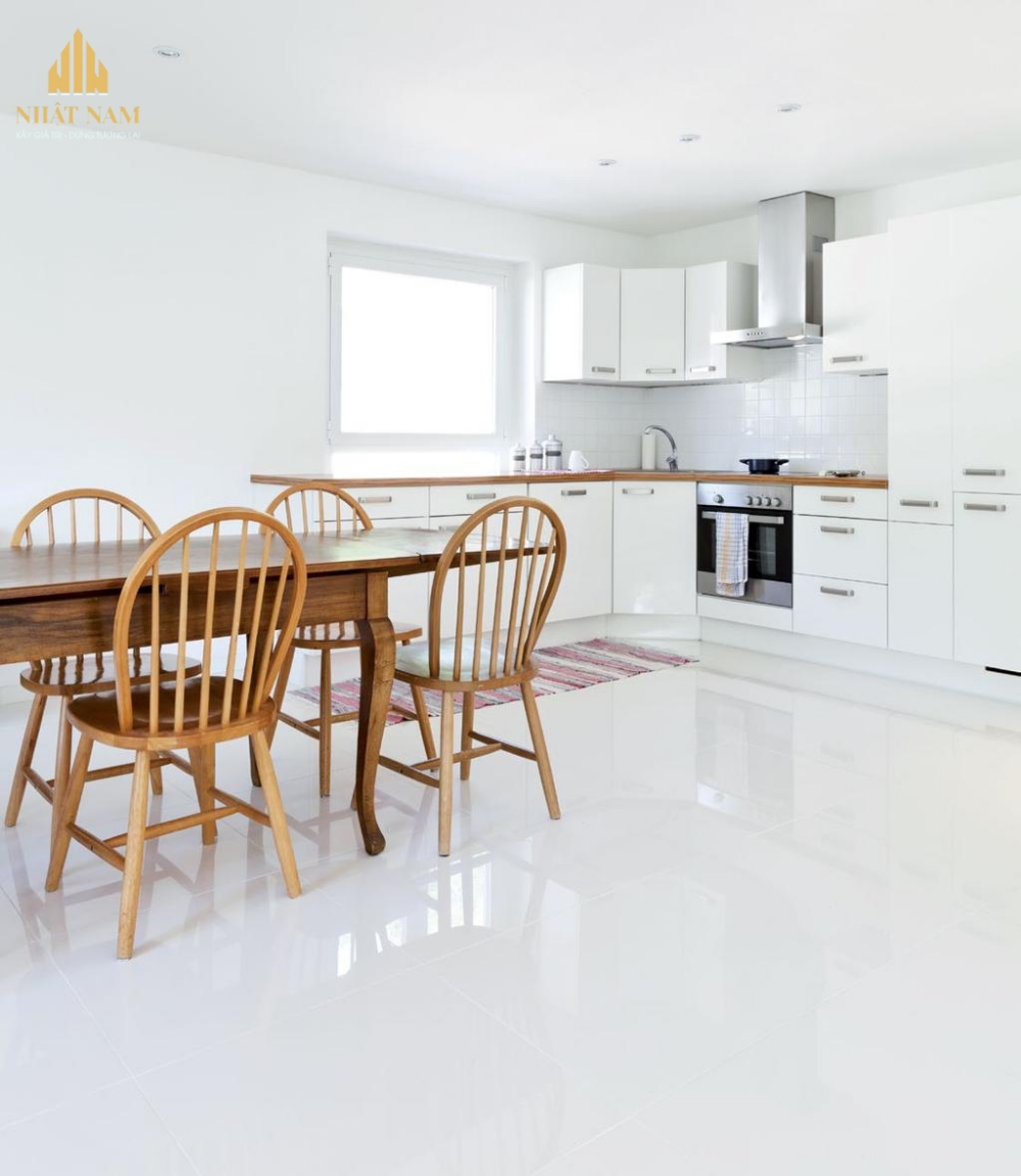 phối màu tường và gạch nền