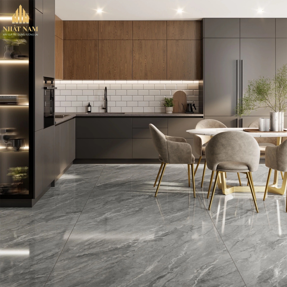 phối màu tường và gạch nền